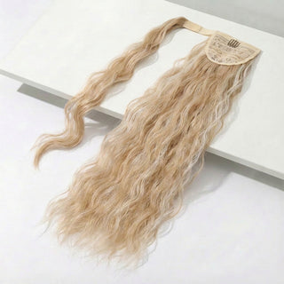 Ponytail Hair Extension - Body Wave - Honey Highlighted Blonde