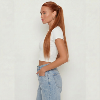 Ponytail Hair Extension - Silky Straight - Auburn