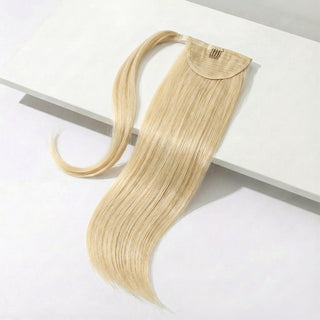 Ponytail Hair Extension - Silky Straight - Platinum Blonde