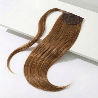 Ponytail Hair Extension - Silky Straight - Chestnut Brown