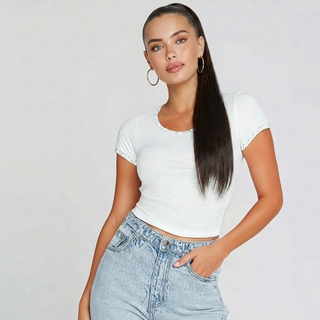 Ponytail Hair Extension - Silky Straight - Espresso Brown