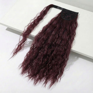 Ponytail Hair Extension - Body Wave - Plum Red