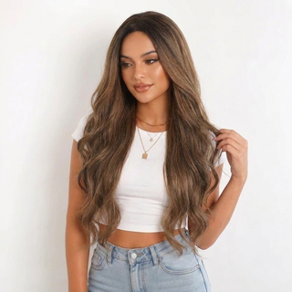 "Melissa" - Brown Wavy Wig