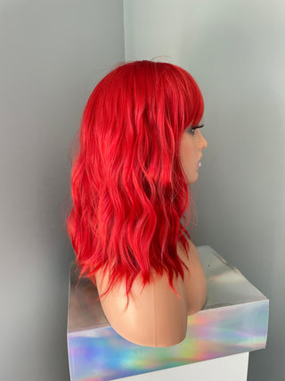 "Cherry" - Short Red Wig With Bangs