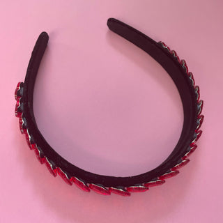 Valentines Day Red Heart Shaped Jewel Headband