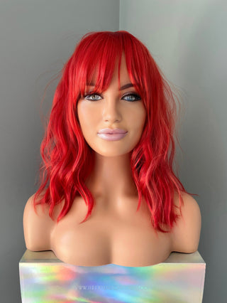 "Cherry" - Short Red Wig With Bangs