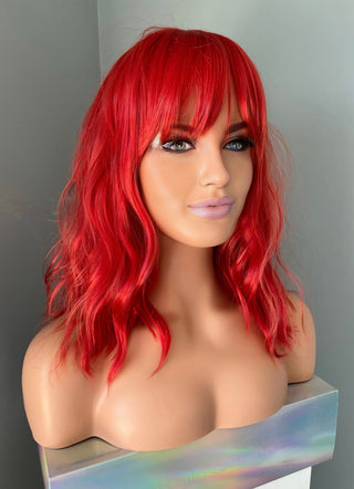 "Cherry" - Short Red Wig With Bangs