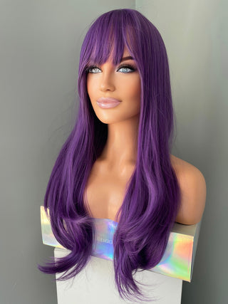 "Electra" - Long Neon Purple Wig