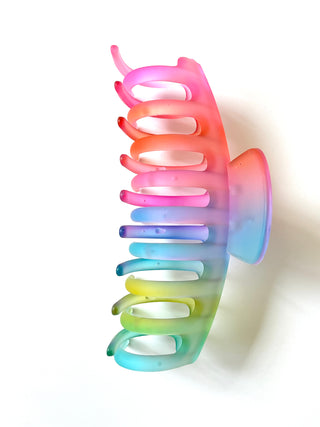 Jumbo Hair Claw Clip - Ombre Rainbow