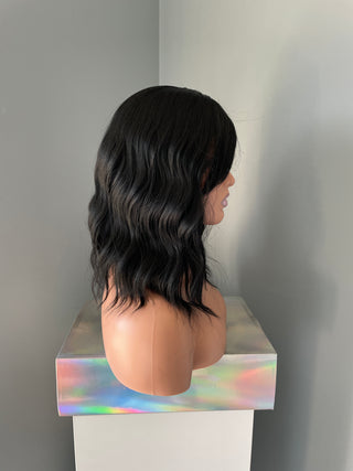 "Nara" - Short Black Body wave Wig with Fringe