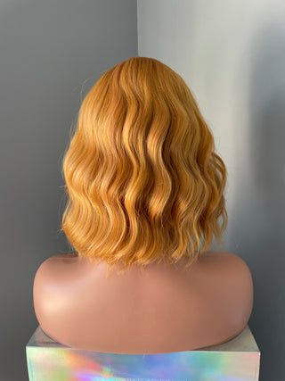 "Soleil" -  Short Orange Yellow Wig with Bangs