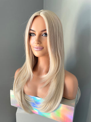 "Crystal" - Long Platinum Blonde Straight Wig