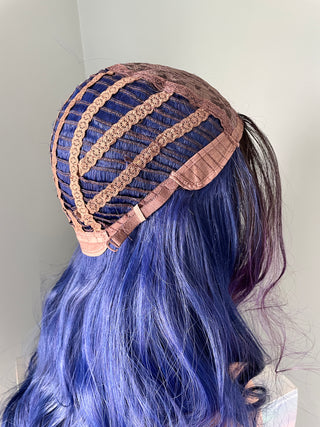 "Sapphire" - Long Two Tone Wig Purple and Blue Ombre