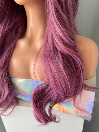 "Kyla" - Long Purple Synthetic Wig