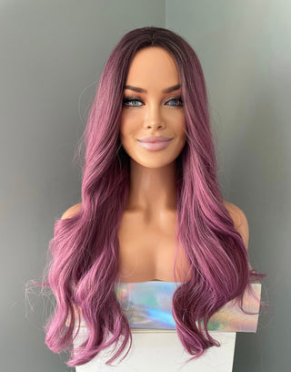 "Kyla" - Long Purple Synthetic Wig