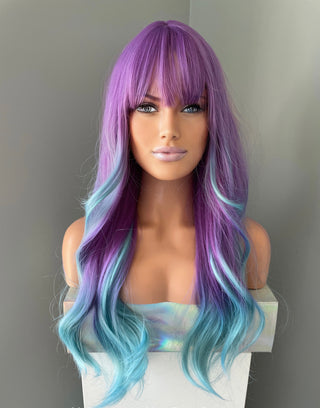 "Blossom" - Long Purple Blue Ombre Wig