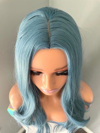 "Neptune" - Long Blue Wig with Loose Curls