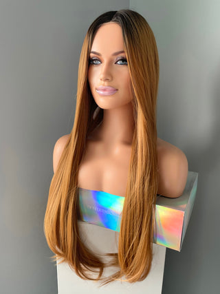 "Autumn" - Long Auburn Straight Lace Front Wig