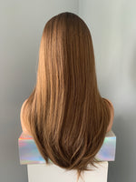 "Holly" - Silky Straight Brown Synthetic Wig