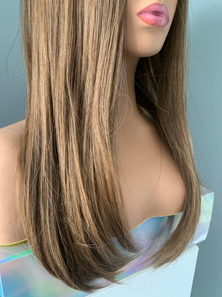 "Holly" - Silky Straight Brown Wig