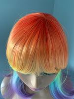 "Pixi" - Bright Rainbow Synthetic Wig with Bangs