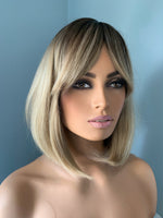 "Sophia" - Short Blonde Rooted Synthetic Wig