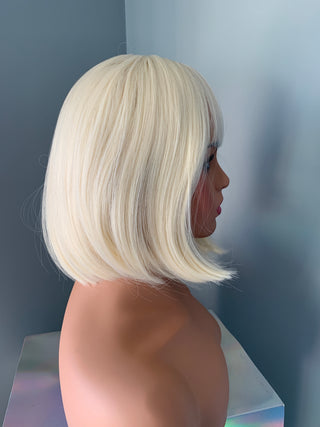 "Claire" - Short Blonde Bob Wig with Bangs