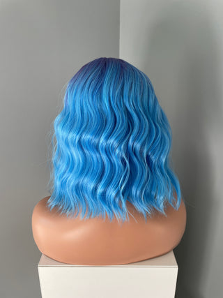 "Dahlia" - Ombre Purple Blue Wig with Bangs
