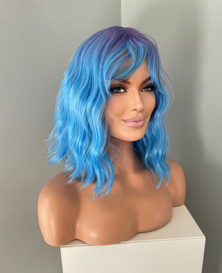 "Dahlia" - Ombre Purple Blue Wig with Bangs