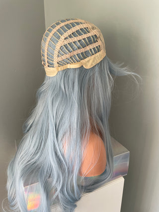 "Azura" - Perruque Bob Lace Front Droite Soyeuse Bleue