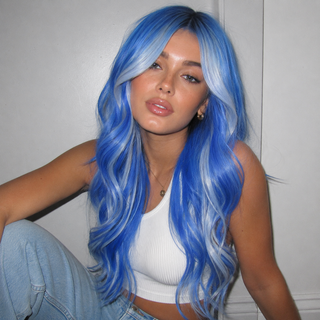 "Arya" - Long Blue Two Tone Wig