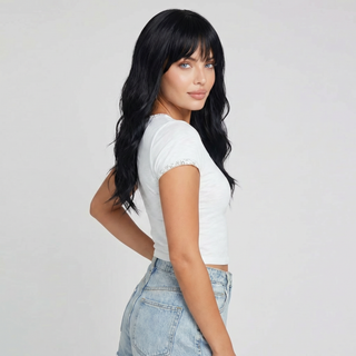 "Jasmin" - Black Wig With Bangs