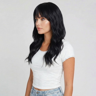 "Jasmin" - Black Wig With Bangs