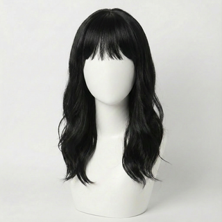 "Jasmin" - Black Wig With Bangs