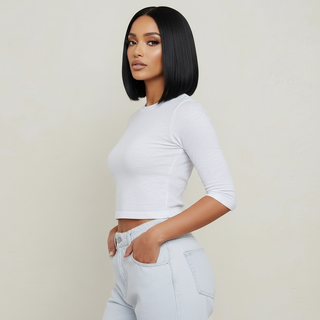 "Katy" - Short Black Bob Wig