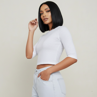 "Katy" - Short Black Bob Wig