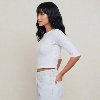 "Zoe" - Black Body wave Wig with Bangs