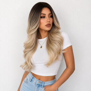 "Taylor" - Long Ombre Blonde Body Wave Wig