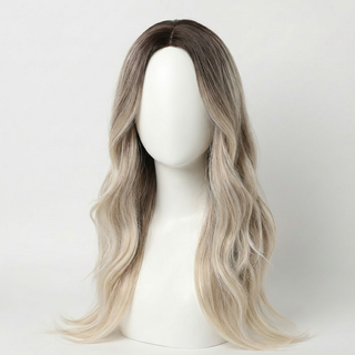 "Lauren" - Rooted Blonde Wavy Wig
