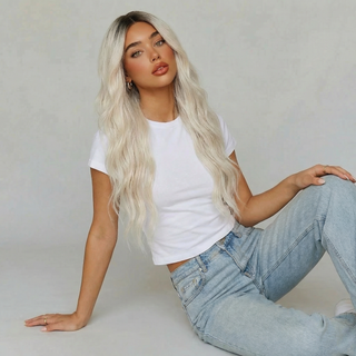 "McKinli" - Long Blonde Body Wave Synthetic Wig