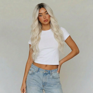 "McKinli" - Long Blonde Body Wave Synthetic Wig