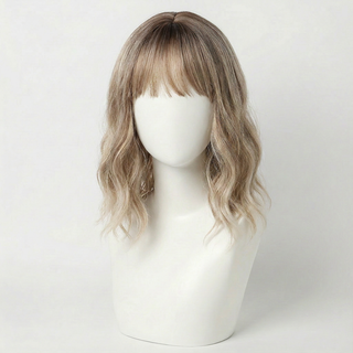 "Rebecca" - Short Blonde Body Wave Wig with Bangs
