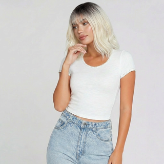 "Sami" - Short Platinum Blonde Bob Wig
