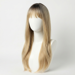 "Whitney" - Long Blonde Wig with Bangs