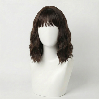 "Bianca" - Short Dark Brown Wig with Bangs