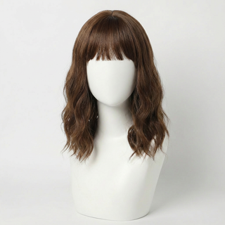 "Celeste" - Short Brown Wig with Bangs