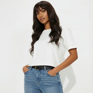 "Kayla" - Long Dark Brown Wig with Bangs