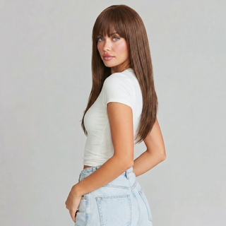 "Lydia" - Brown Wig with Bangs