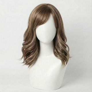 "Rachel" - Short Brown Highlighted Wig
