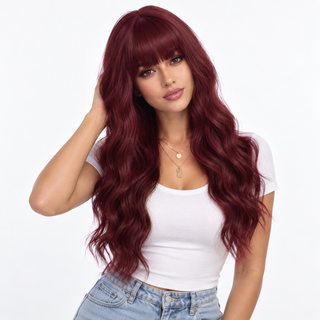 "Maren" - Dark Aubrun Wig with Bangs